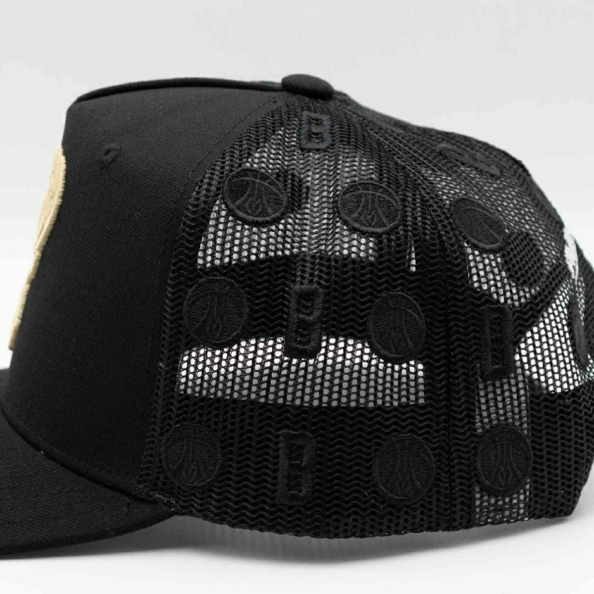 Milwaukee Bucks Mitchell & Ness Monogram NBA Trucker Cap Black - Taass discount