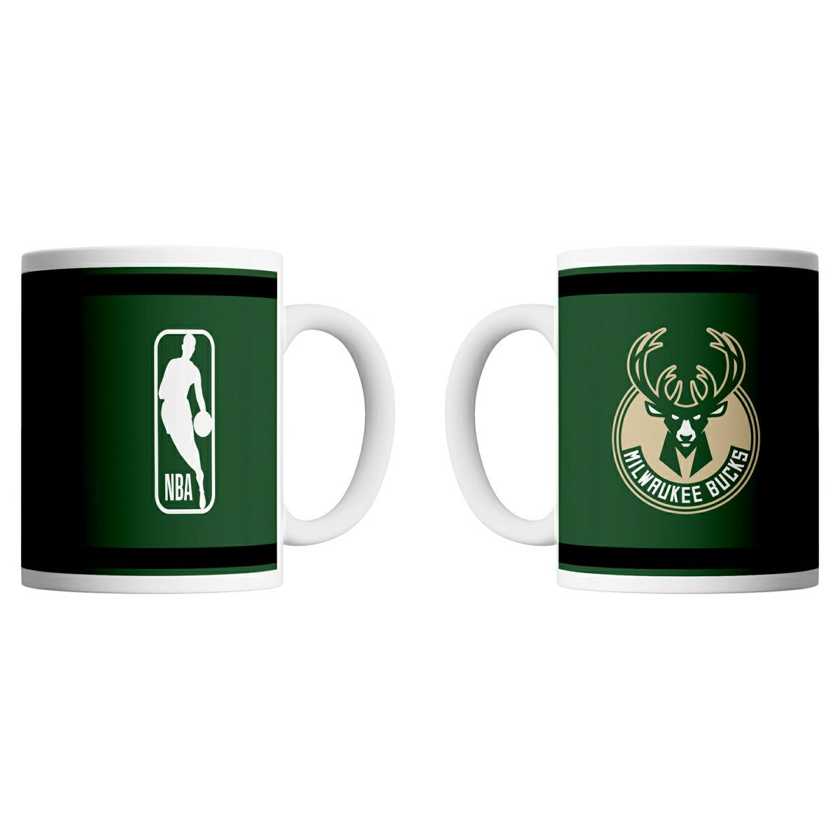 Milwaukee Bucks Logo & Shield NBA Mug (330 ml) - Taass Online