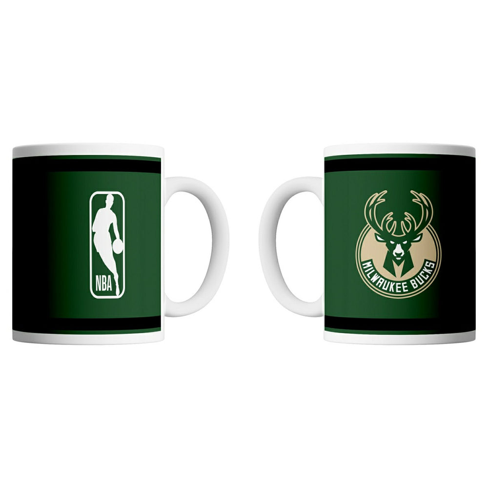 Milwaukee Bucks Logo & Shield NBA Mug (330 ml) - Taass Online