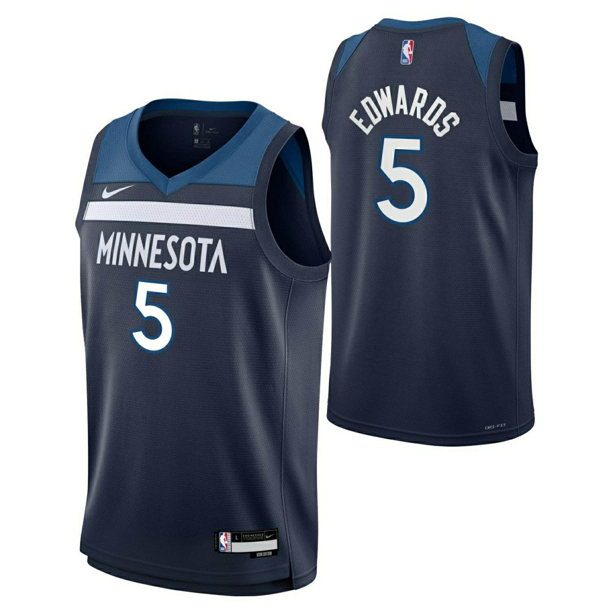 Anthony Edwards #5 Minnesota Timberwolves Swingman NBA Jersey Navy (YOUTH) - Taass Online