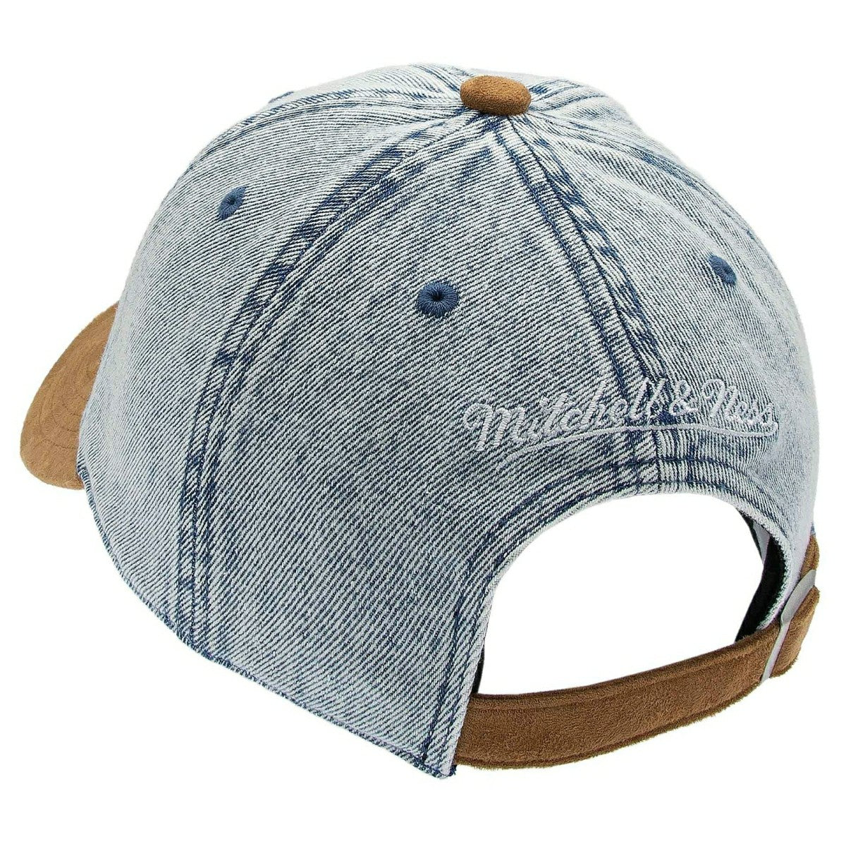 New York Knicks Denim Suede 1904 Strapback NBA Cap Blue/Brown - Taass outlet