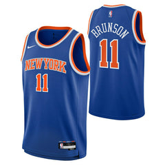 Jalen Brunson #11 New York Knicks Icon Swingman NBA Jersey Blue (YOUTH) - Taass outlet