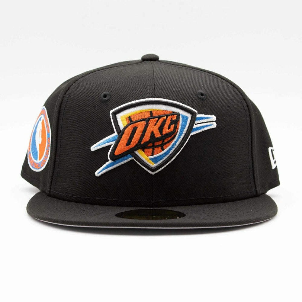 Oklahoma City Thunder NBA Side Patch 59FIFTY Fitted Cap Black - Taass for sale
