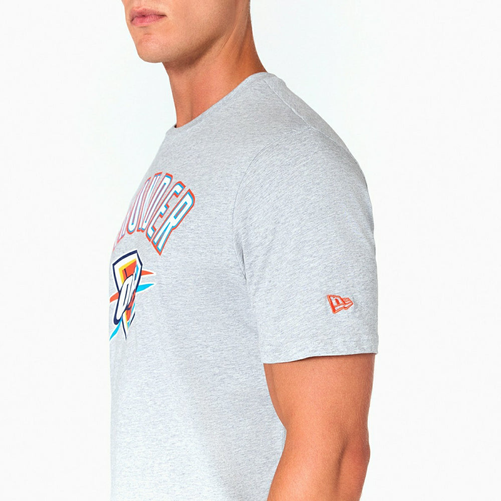 Oklahoma City Thunder Team Logo New Era NBA T-Shirt - Taass on sale