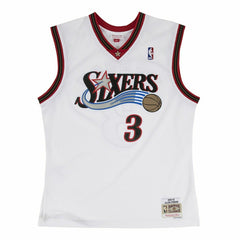 Allen Iverson #3 Philadelphia 76ers 2000-01 Mitchell & Ness Swingman NBA Jersey White - Taass for sale