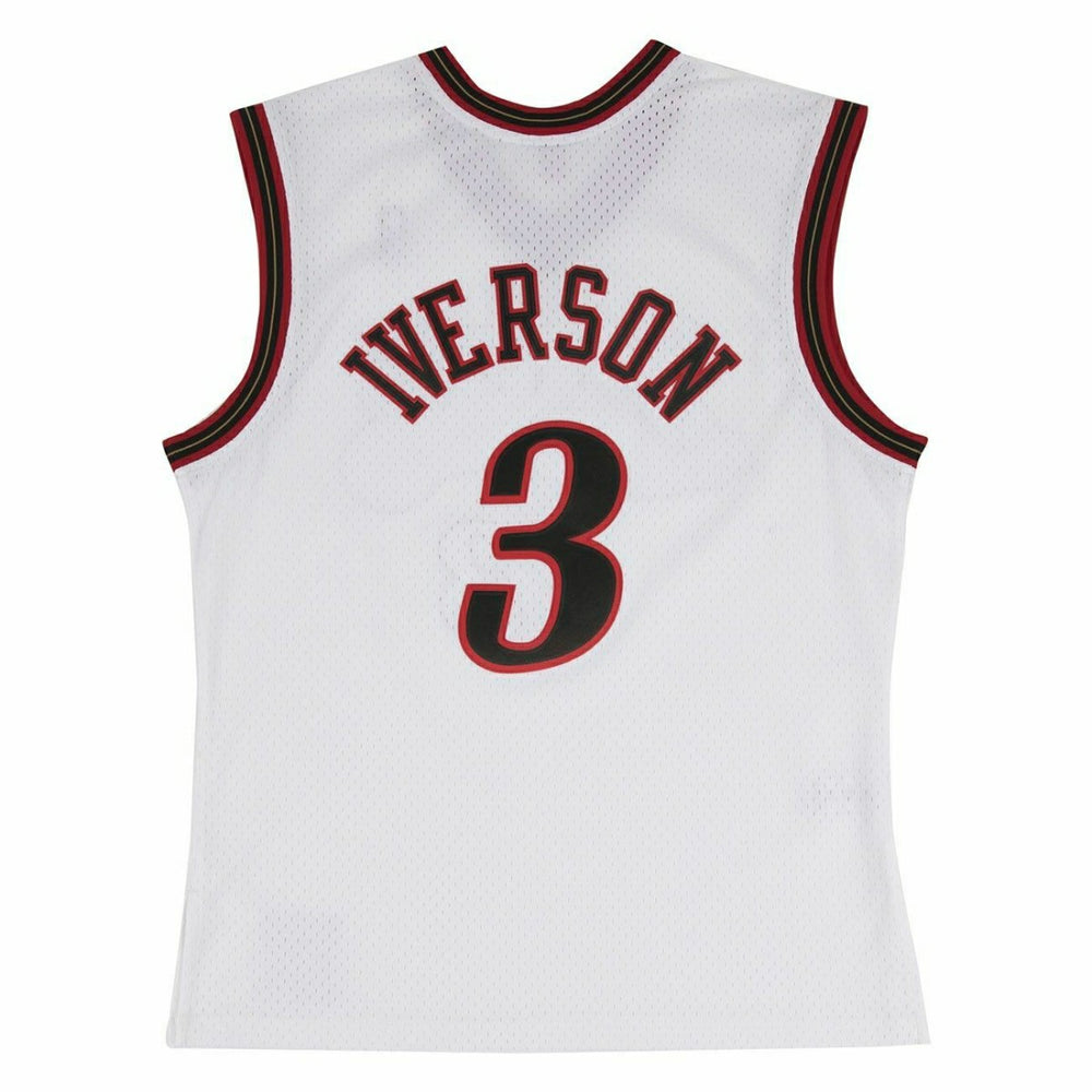 Allen Iverson #3 Philadelphia 76ers 2000-01 Mitchell & Ness Swingman NBA Jersey White - Taass for sale