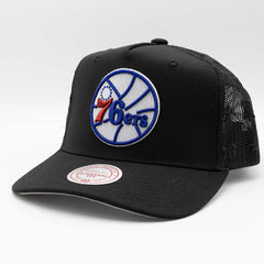 Philadelphia 76ers Mitchell & Ness Monogram NBA Trucker Cap Black - Taass sale