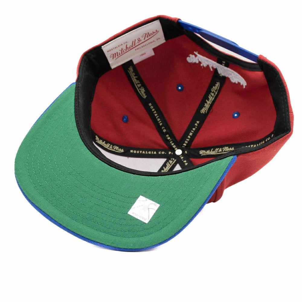 Philadelphia 76ers Transcript Mitchell & Ness Snapback NBA Cap - Taass Online