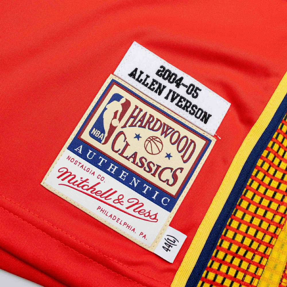 Allen Iverson #3 Syracuse Nationals 2004-05 Mitchell & Ness Authentic NBA Jersey Red - Taass on sale