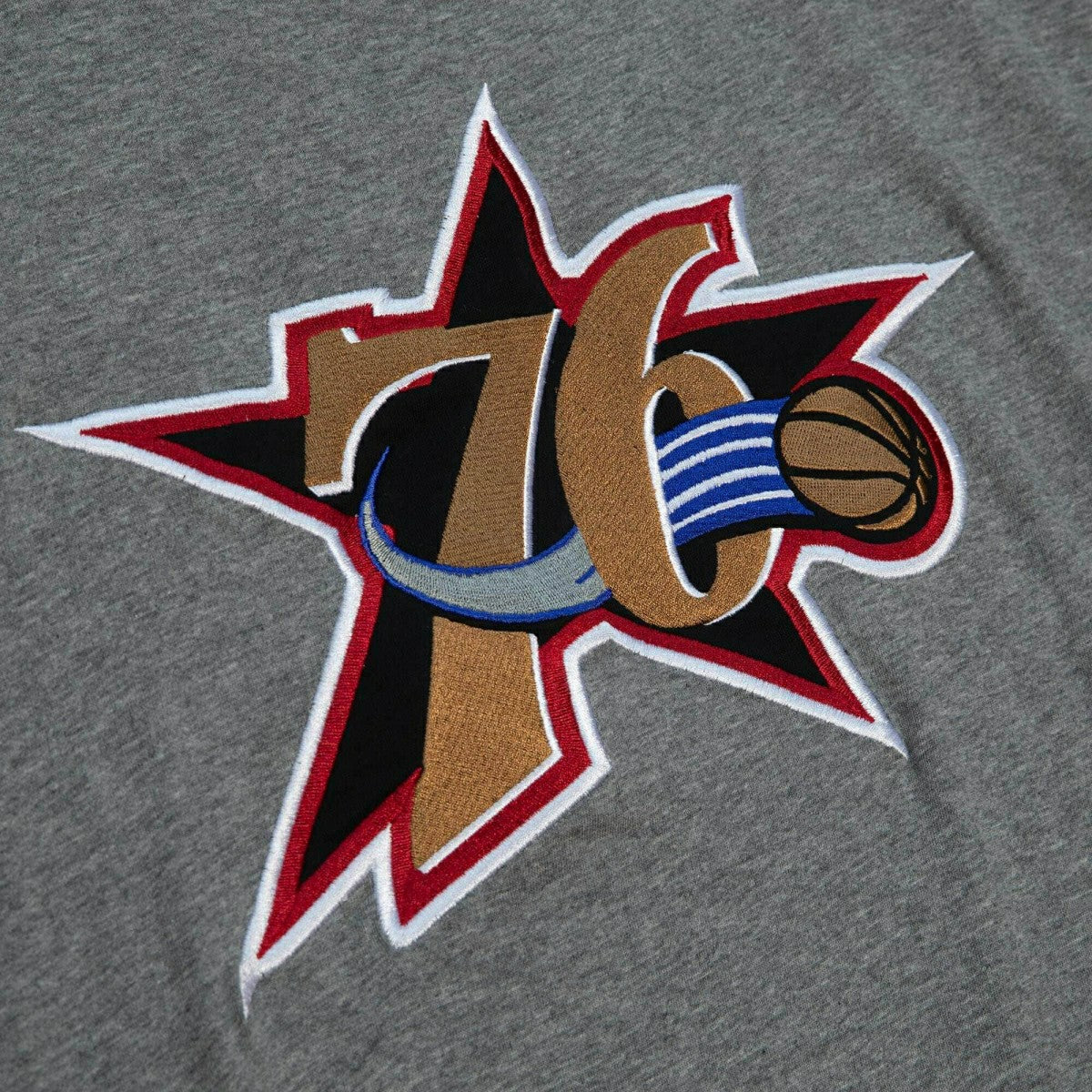 Philadelphia 76ers Mitchell & Ness Color Blocked Classic NBA T-Shirt - Taass for sale
