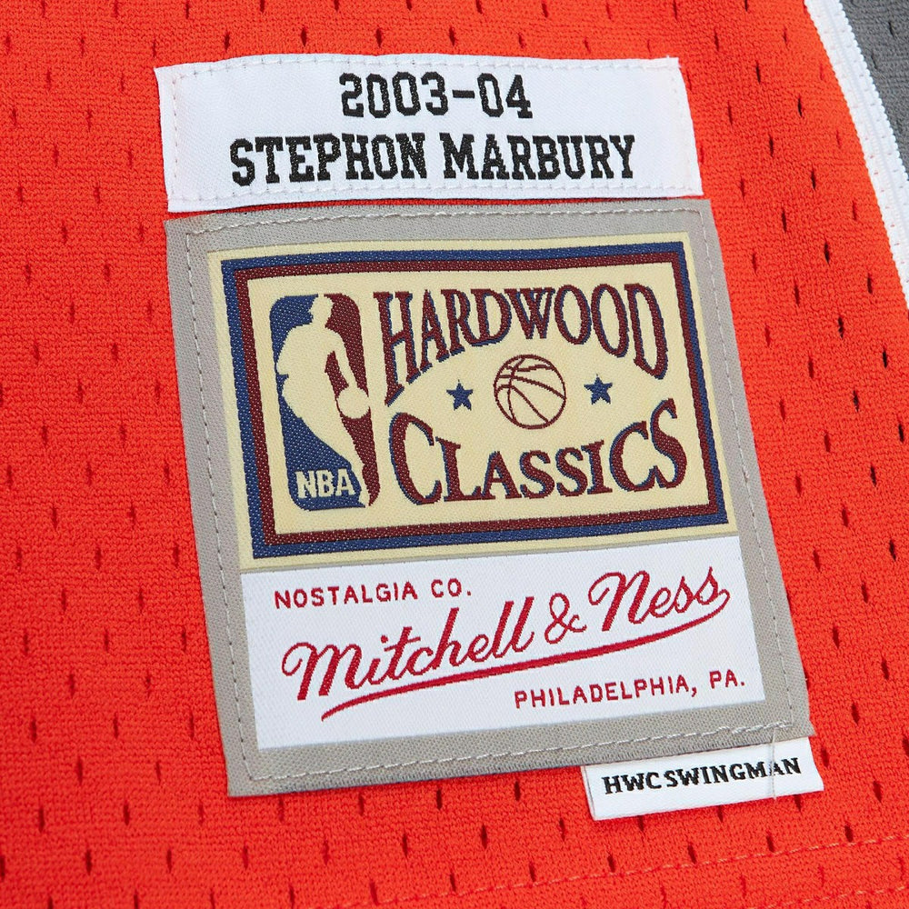 Stephon Marbury #3 Phoenix Suns 2003-04 Mitchell & Ness Swingman NBA Jersey Orange - Taass on sale