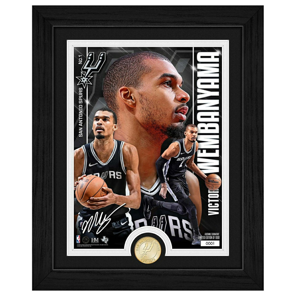Victor Wembanyama San Antonio Spurs Artist Proof Bronze Coin NBA Photo Frame - Taass Online