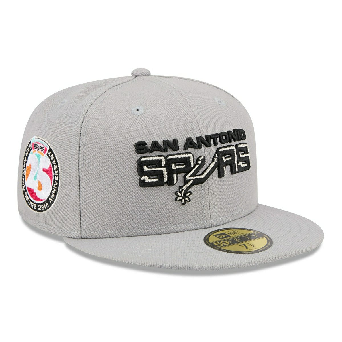 San Antonio Spurs 1973-1989 Hardwood Classics 59FIFTY Fitted Cap Gray - Taass on sale