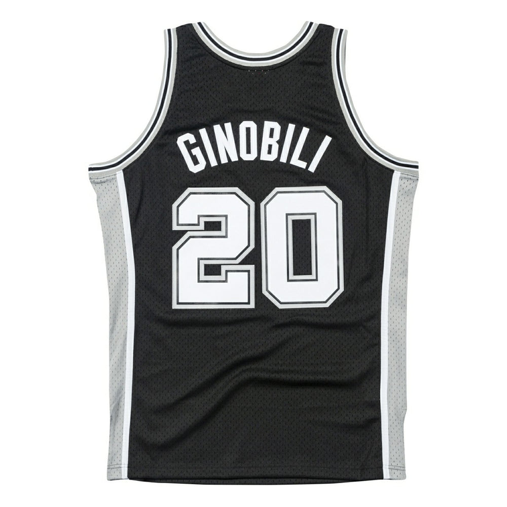 Emanuel Ginóbili #20 San Antonio Spurs 2002-03 Swingman NBA Jersey Black - Taass Online