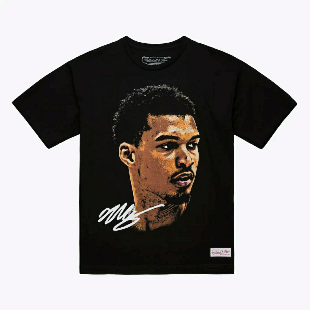Victor Wembanyama Mitchell & Ness Real Big Face NBA Tee Black - Taass discount