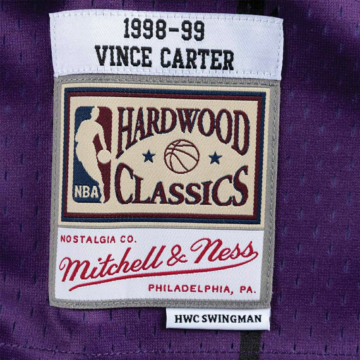 Vince Carter #15 Toronto Raptors 1998-99 Mitchell & Ness Swingman NBA Jersey Purple - Taass for sale