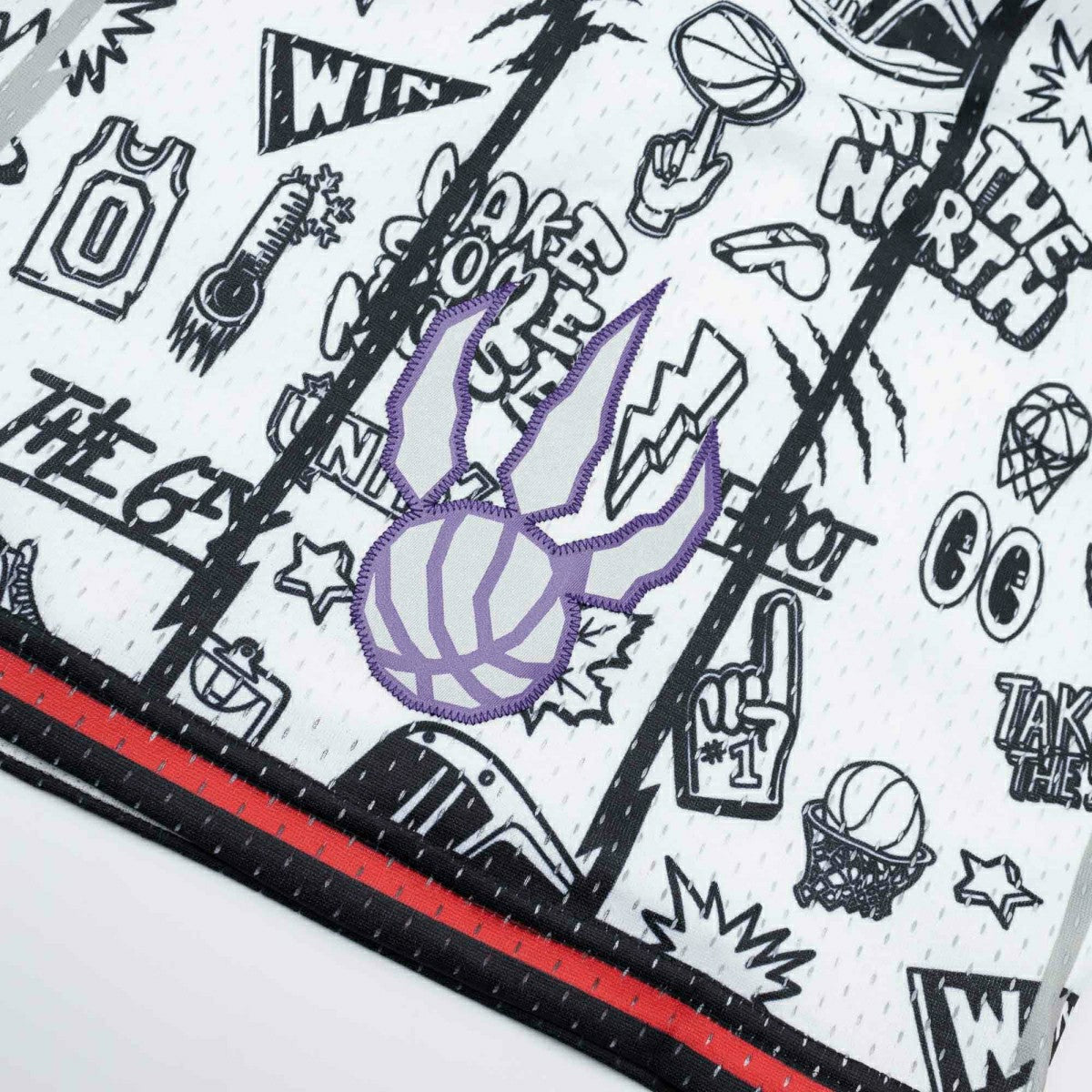 Toronto Raptors Doodle Mitchell & Ness Swingman NBA Shorts - Taass on sale