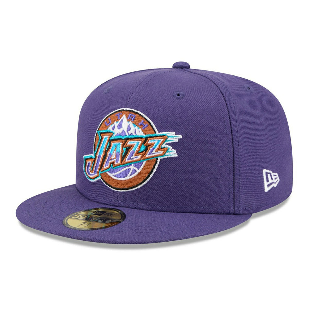 Utah Jazz 1979-1996 Hardwood Classics 59FIFTY Fitted Cap Purple - Taass sale