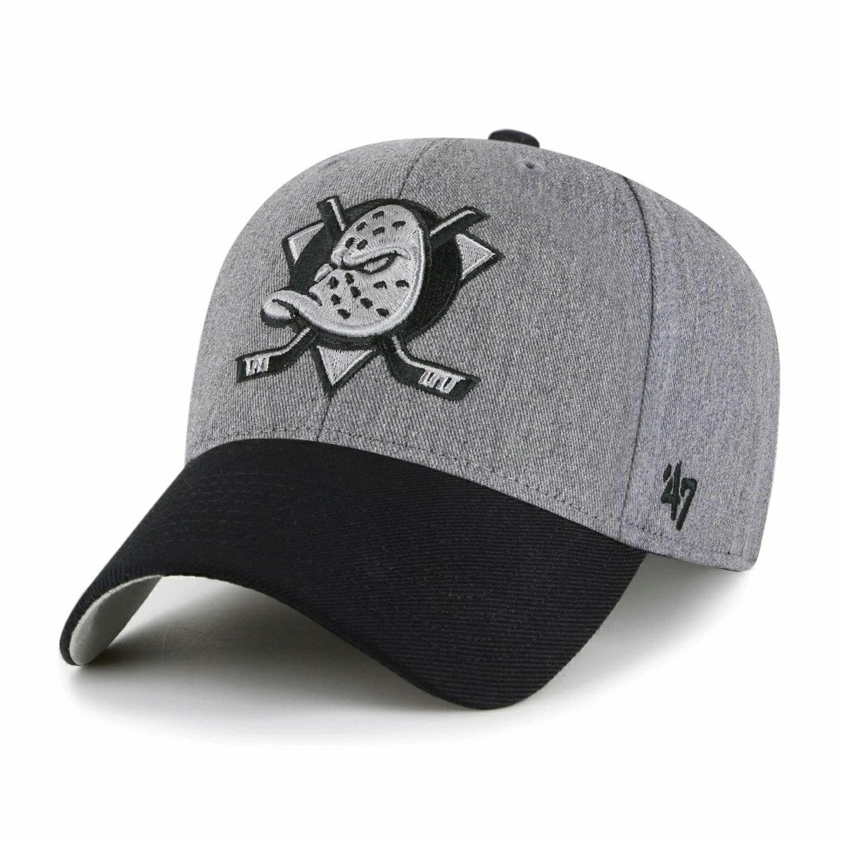 Anaheim Ducks '47 MVP Granite Adjustable NHL Cap Charcoal - Taass sale