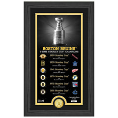 Boston Bruins Stanley Cup Legacy Bronze Coin Framed NHL Photo - Taass US