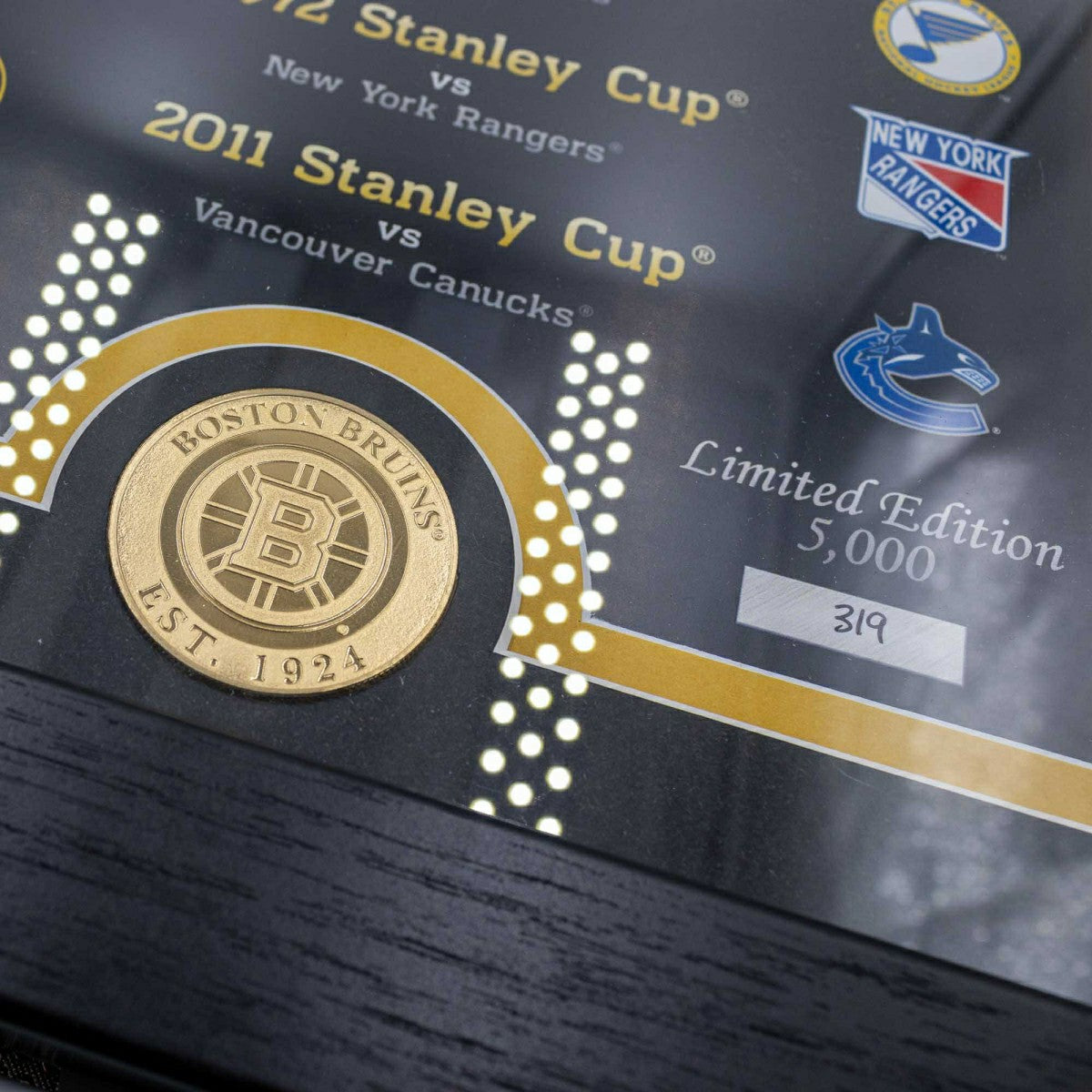 Boston Bruins Stanley Cup Legacy Bronze Coin Framed NHL Photo - Taass US