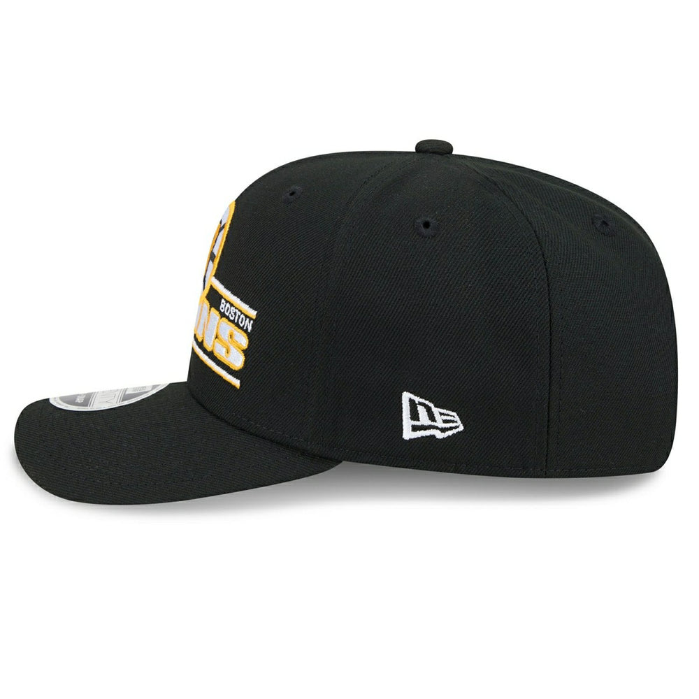 Boston Bruins NHL Stated 9SEVENTY Stretch-Snap Cap Black - Taass Online