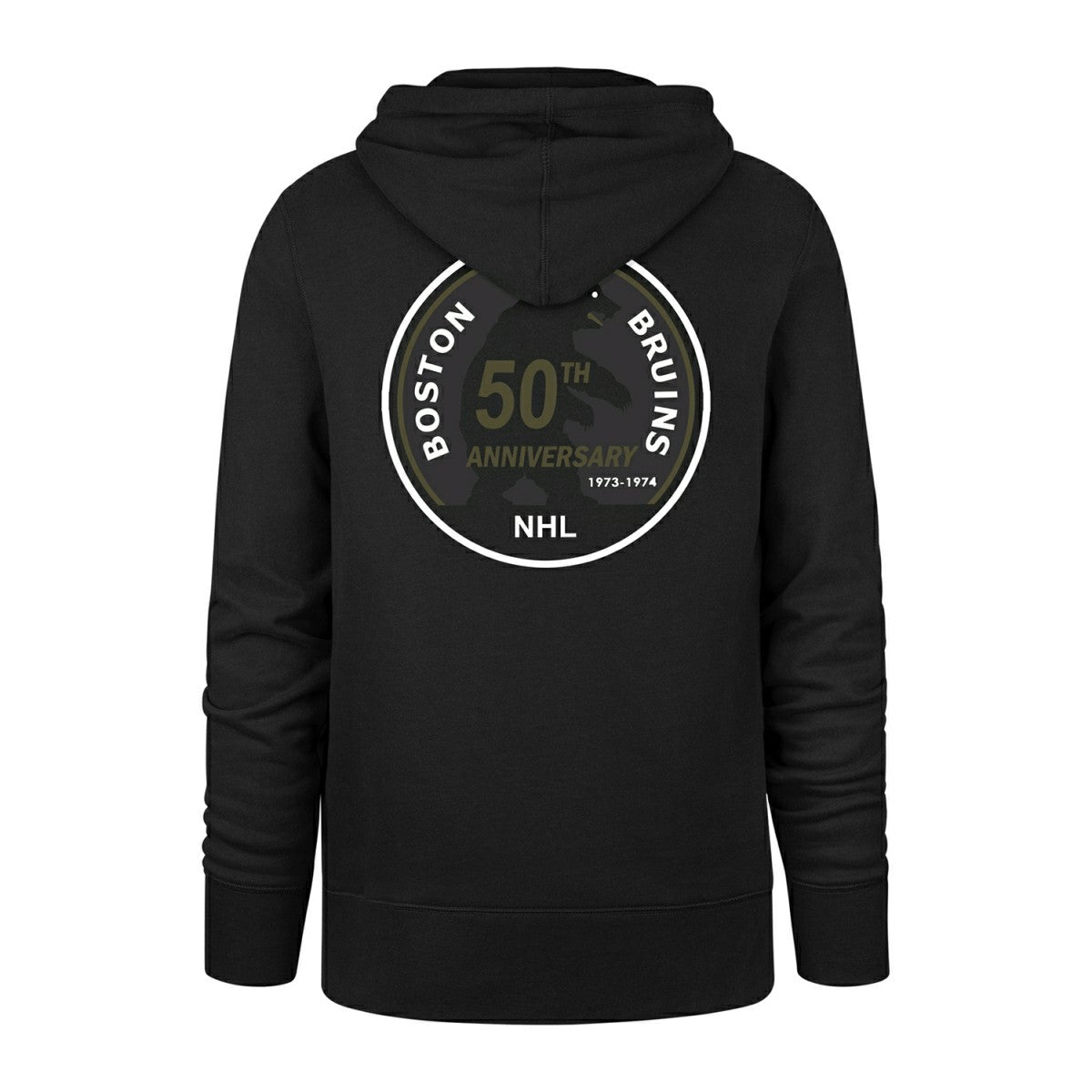 Boston Bruins Tonal Backer '47 Burnside NHL Hoodie Black - Taass sale