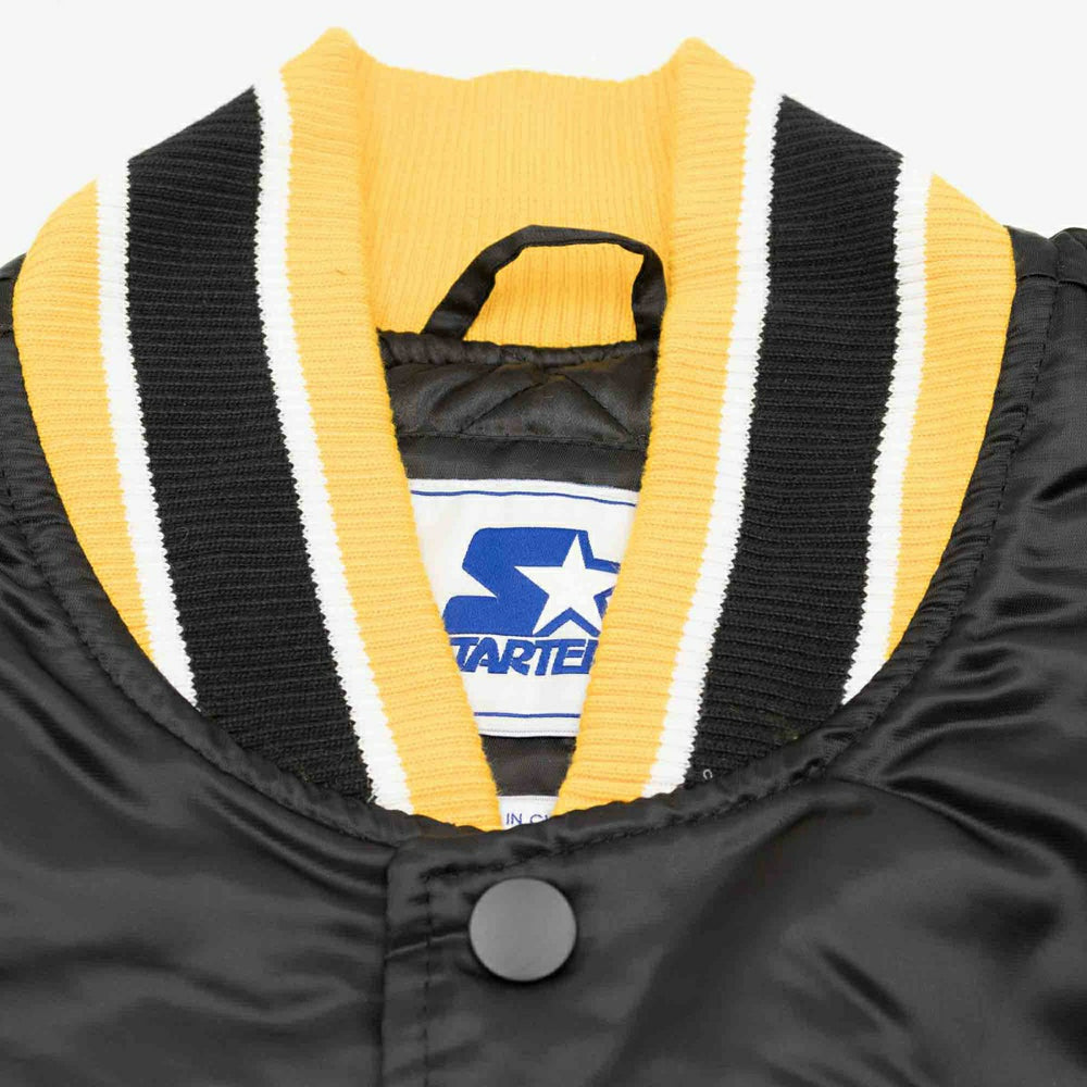 Boston Bruins Home Game NHL Varsity Satin Jacket - Taass Online