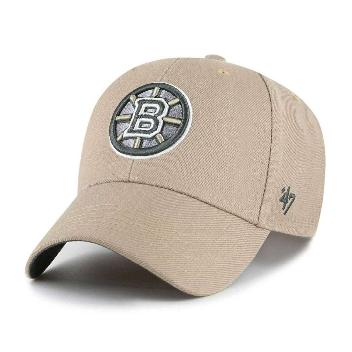 Boston Bruins 50th Anniversary Snapback '47 MVP NHL Cap Khaki - Taass sale