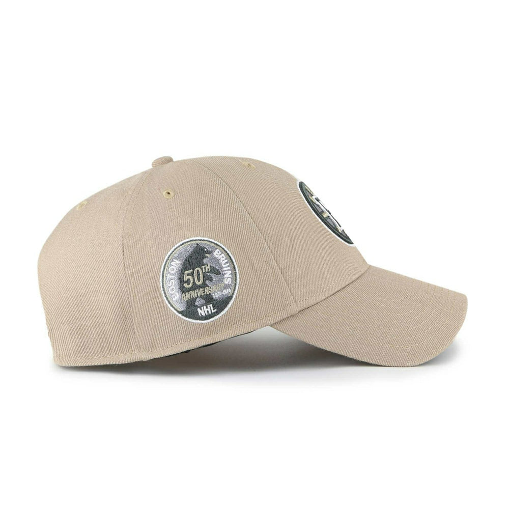 Boston Bruins 50th Anniversary Snapback '47 MVP NHL Cap Khaki - Taass sale