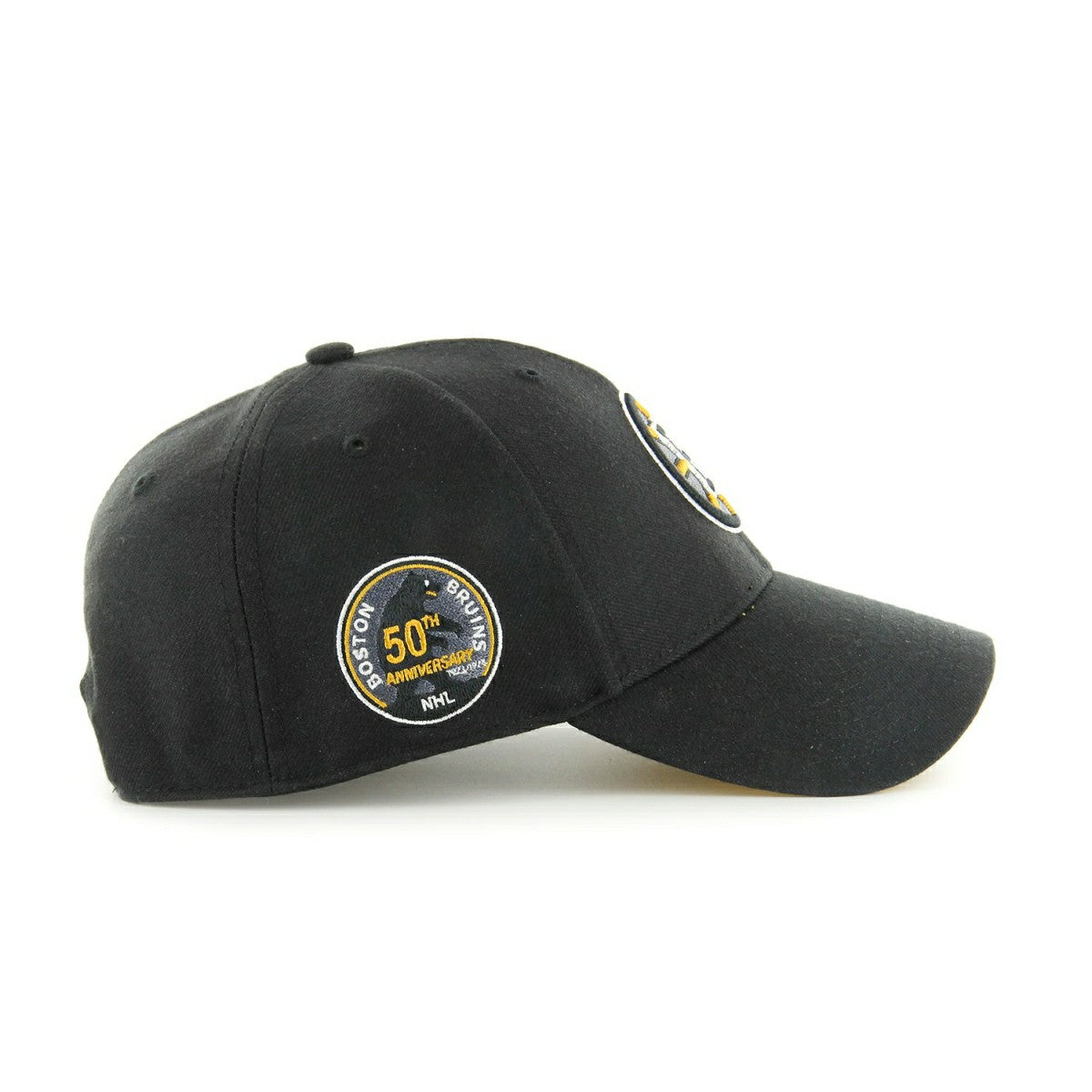 Boston Bruins 50th Anniversary Sure Shot Vintage MVP Snapback NHL Cap Alternate Black - Taass outlet
