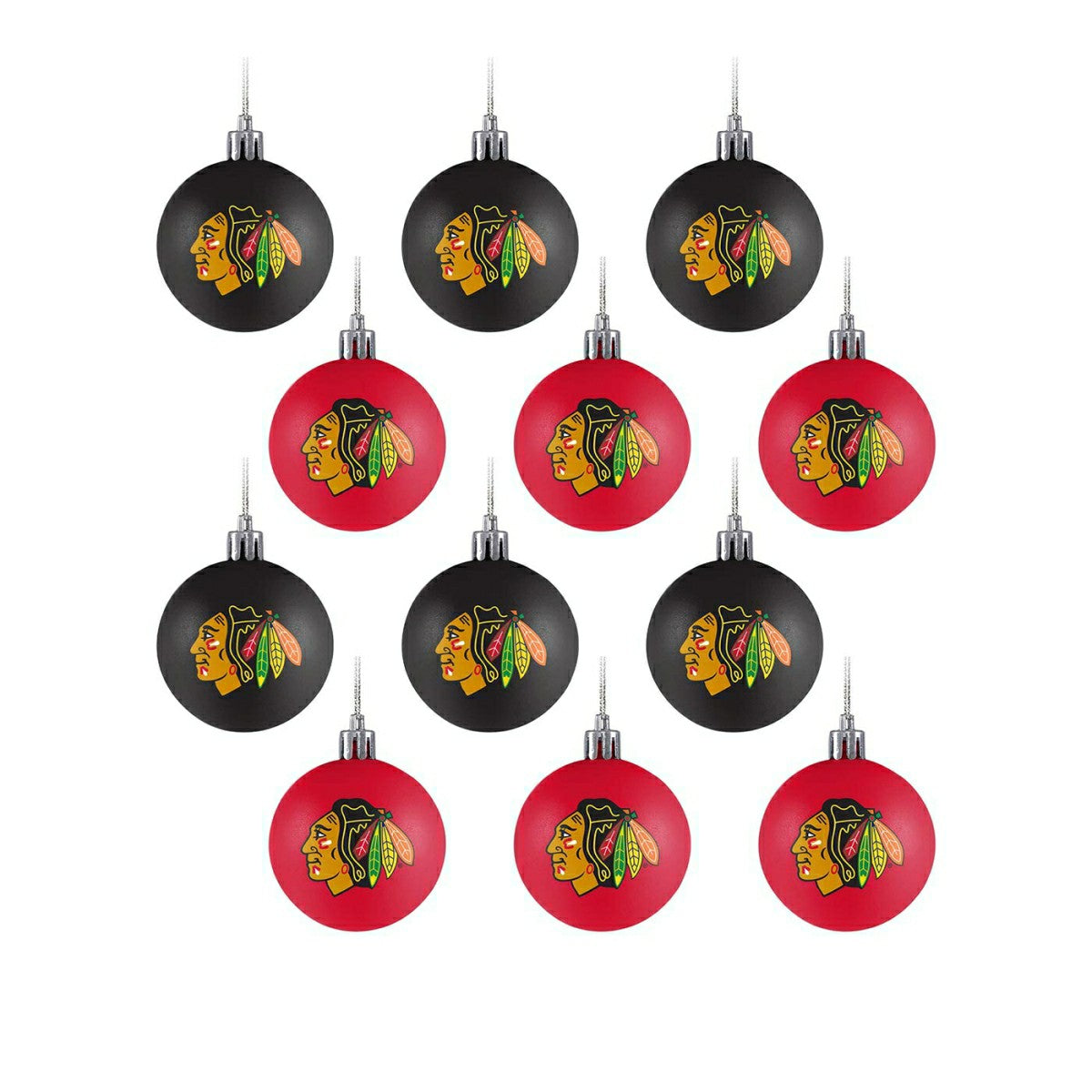 Chicago Blackhawks NHL Christmas Ornament Set (12-Piece) - Taass discount