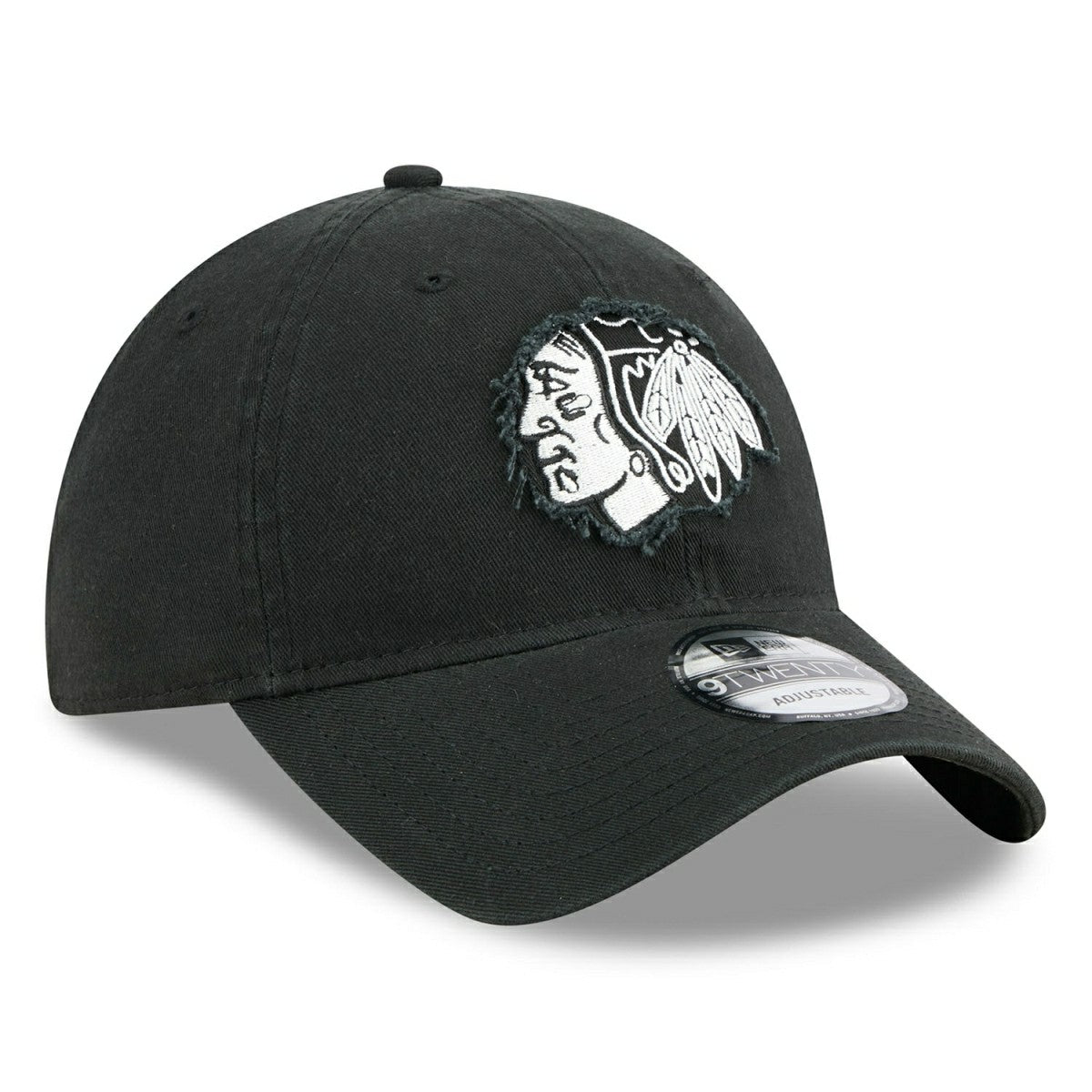 Chicago Blackhawks NHL Stamp 9TWENTY Adjustable Cap Black - Taass sale