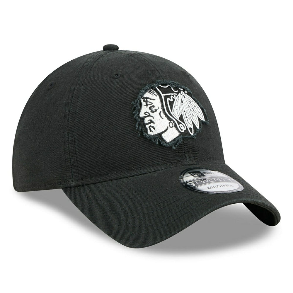 Chicago Blackhawks NHL Stamp 9TWENTY Adjustable Cap Black - Taass sale