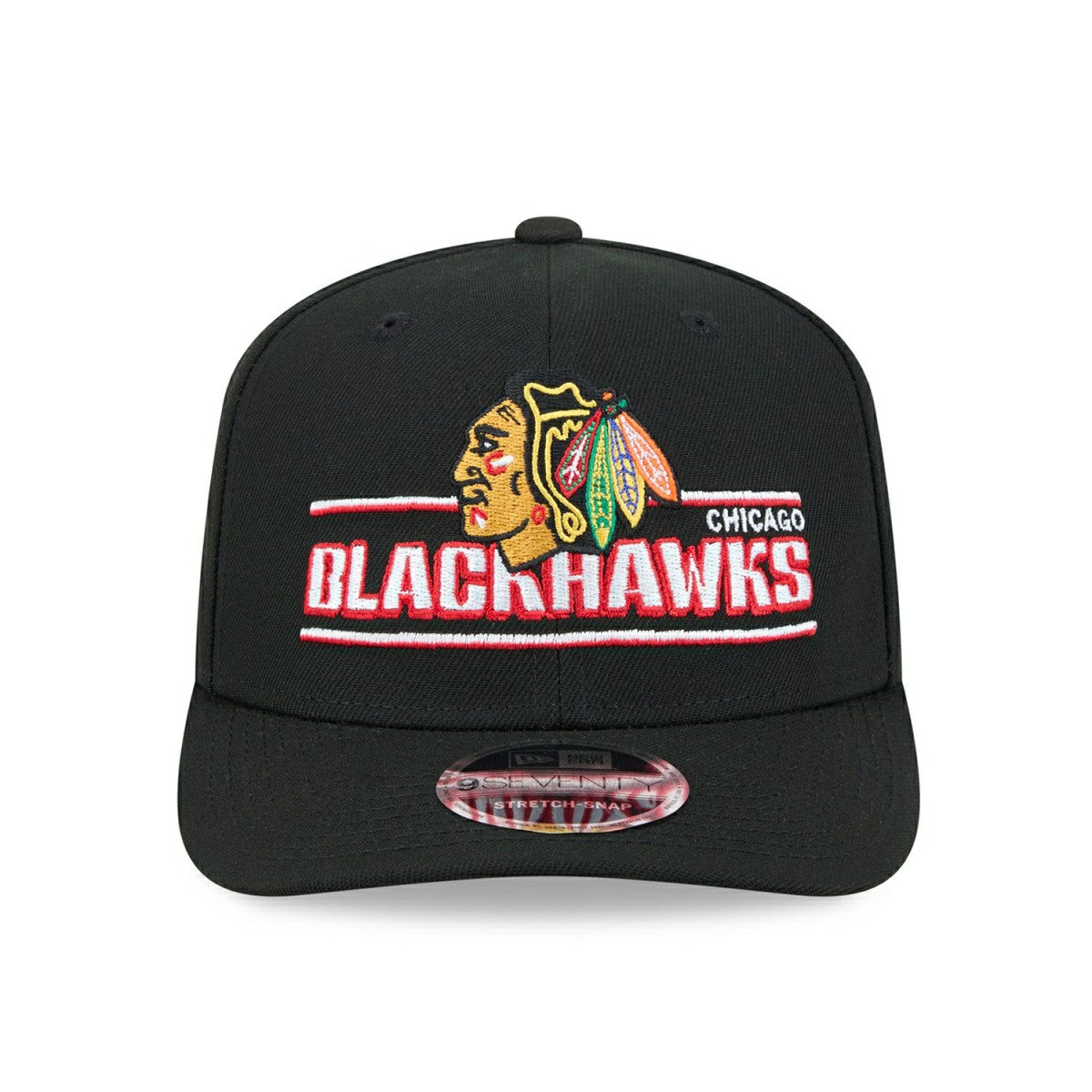Chicago Blackhawks NHL Stated 9SEVENTY Stretch-Snap Cap Black - Taass for sale