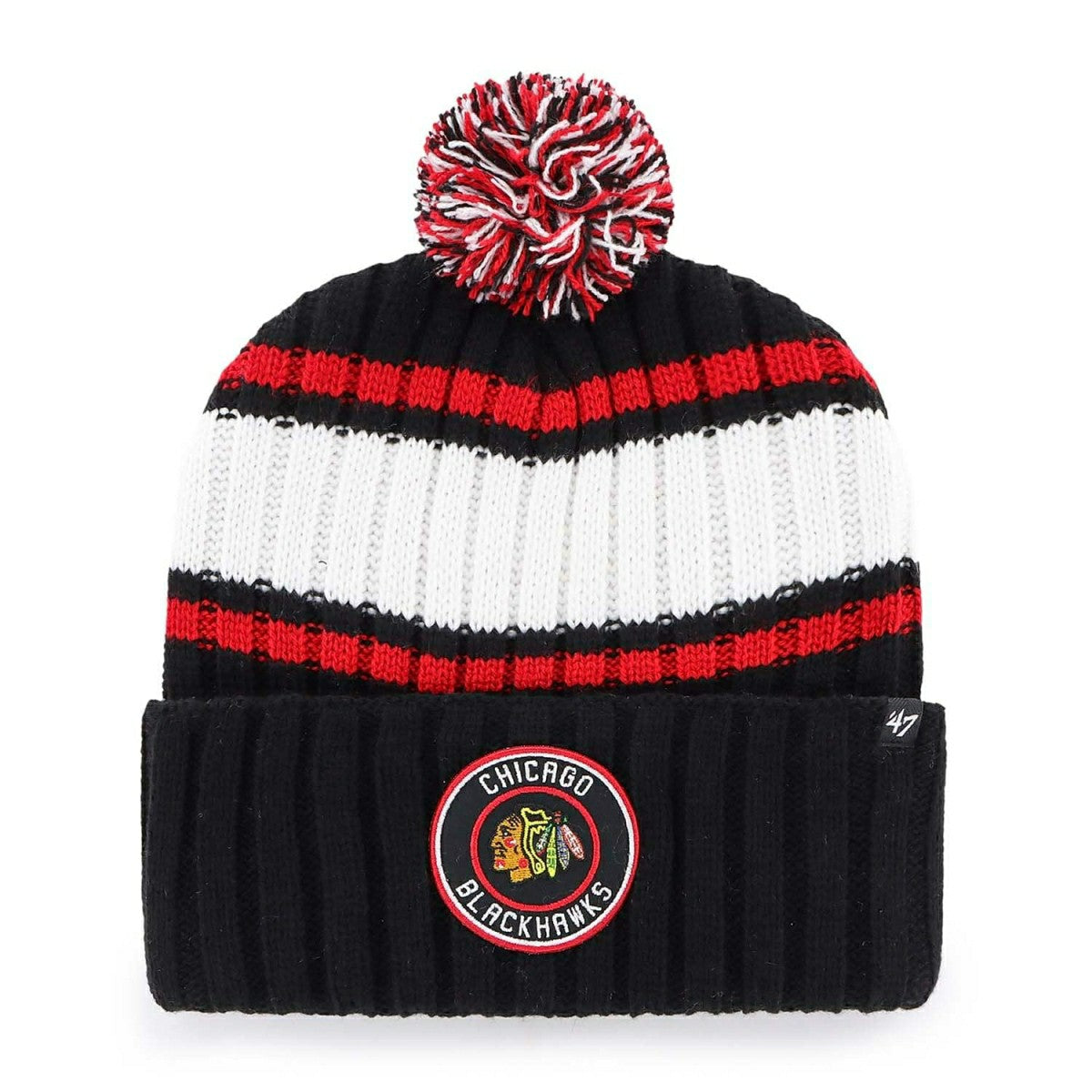 Chicago Blackhawks '47 Plateau NHL Knit Hat Black - Taass US