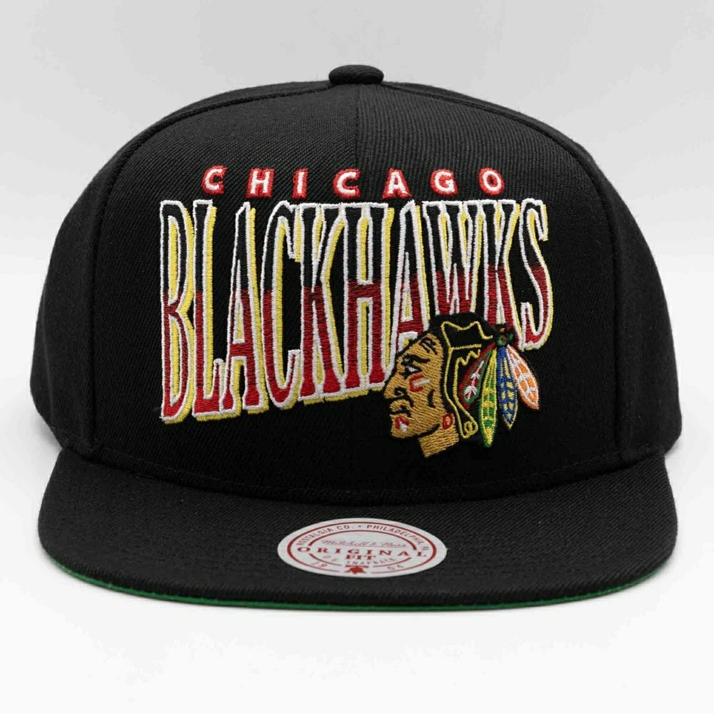 Chicago Blackhawks Line Works Mitchell & Ness Original Fit Snapback NHL Cap - Taass on sale