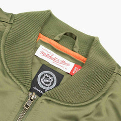 Chicago Blackhawks Olive Mitchell & Ness Heavyweight Satin NHL Jacket - Taass outlet