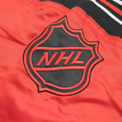 Chicago Blackhawks Enforcer NHL Varsity Satin Jacket - Taass discount