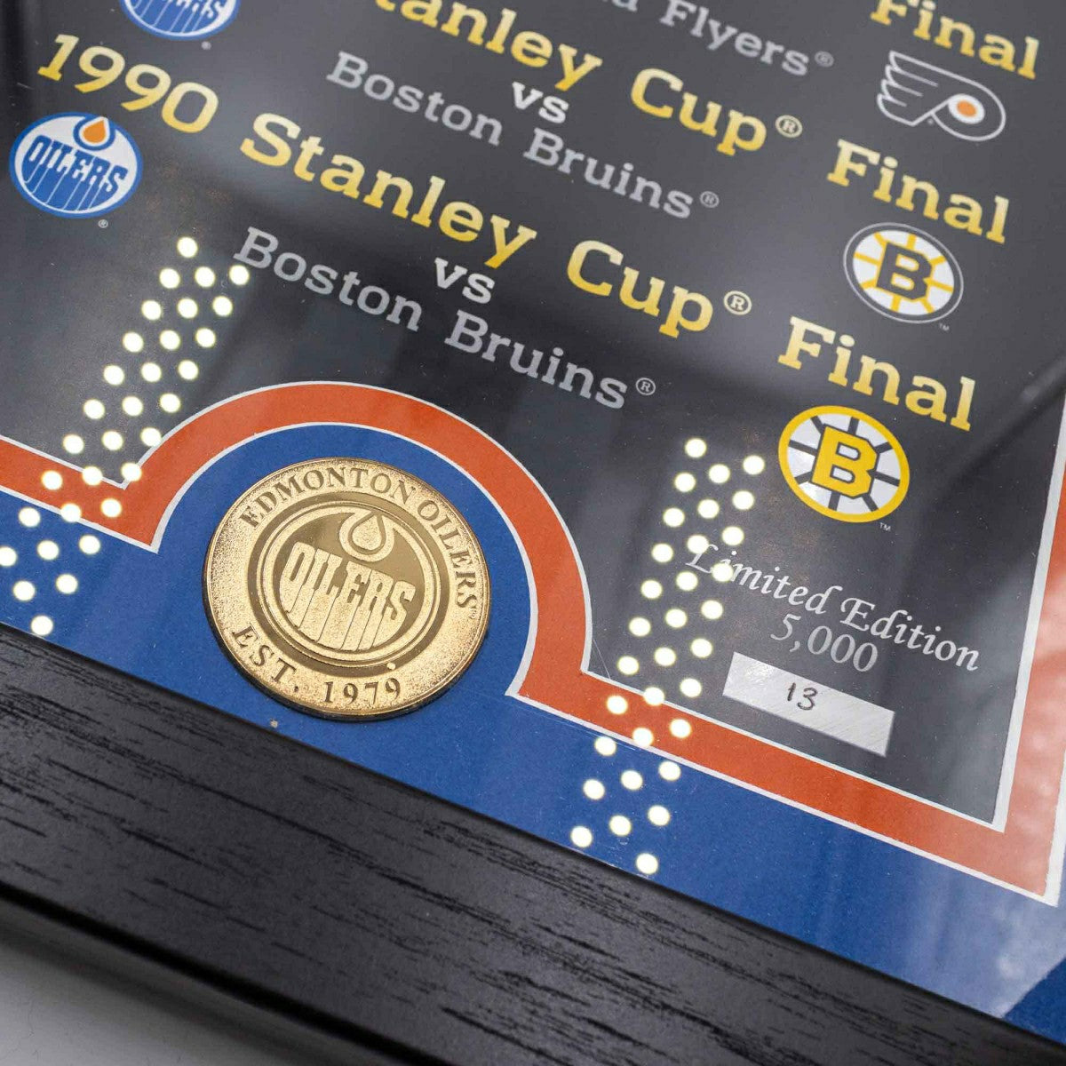 Edmonton Oilers Stanley Cup Legacy Bronze Coin Framed NHL Photo - Taass US
