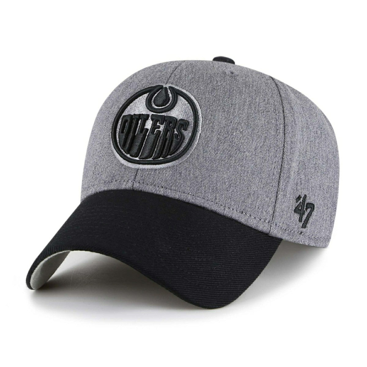 Edmonton Oilers '47 MVP Granite Adjustable NHL Cap Charcoal - Taass for sale