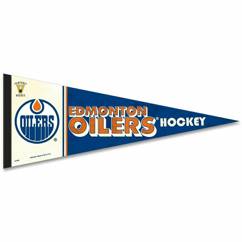 Edmonton Oilers Vintage Premium NHL Pennant - Taass for sale