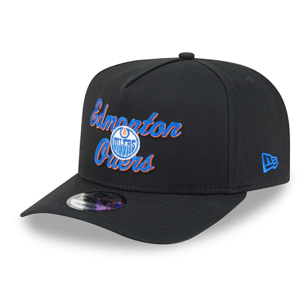 Edmonton Oilers NHL Chainstitch 9FIFTY A-Frame Snapback Cap Black - Taass on sale