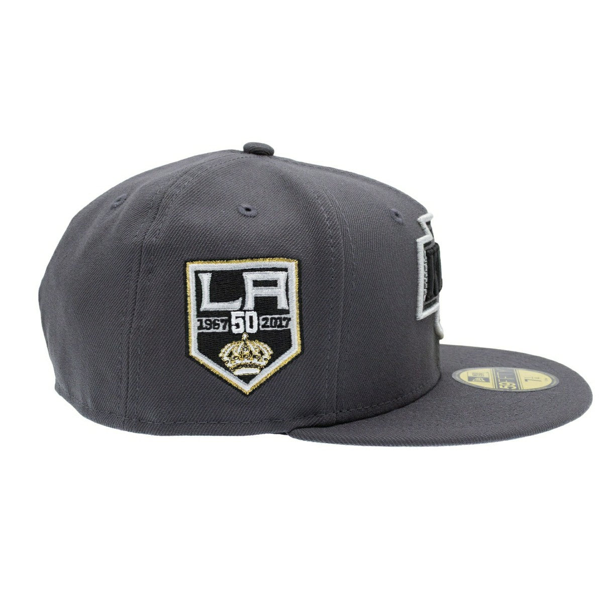 Los Angeles Kings 50th Anniversary 59FIFTY Fitted NHL Cap Dark Gray - Taass discount