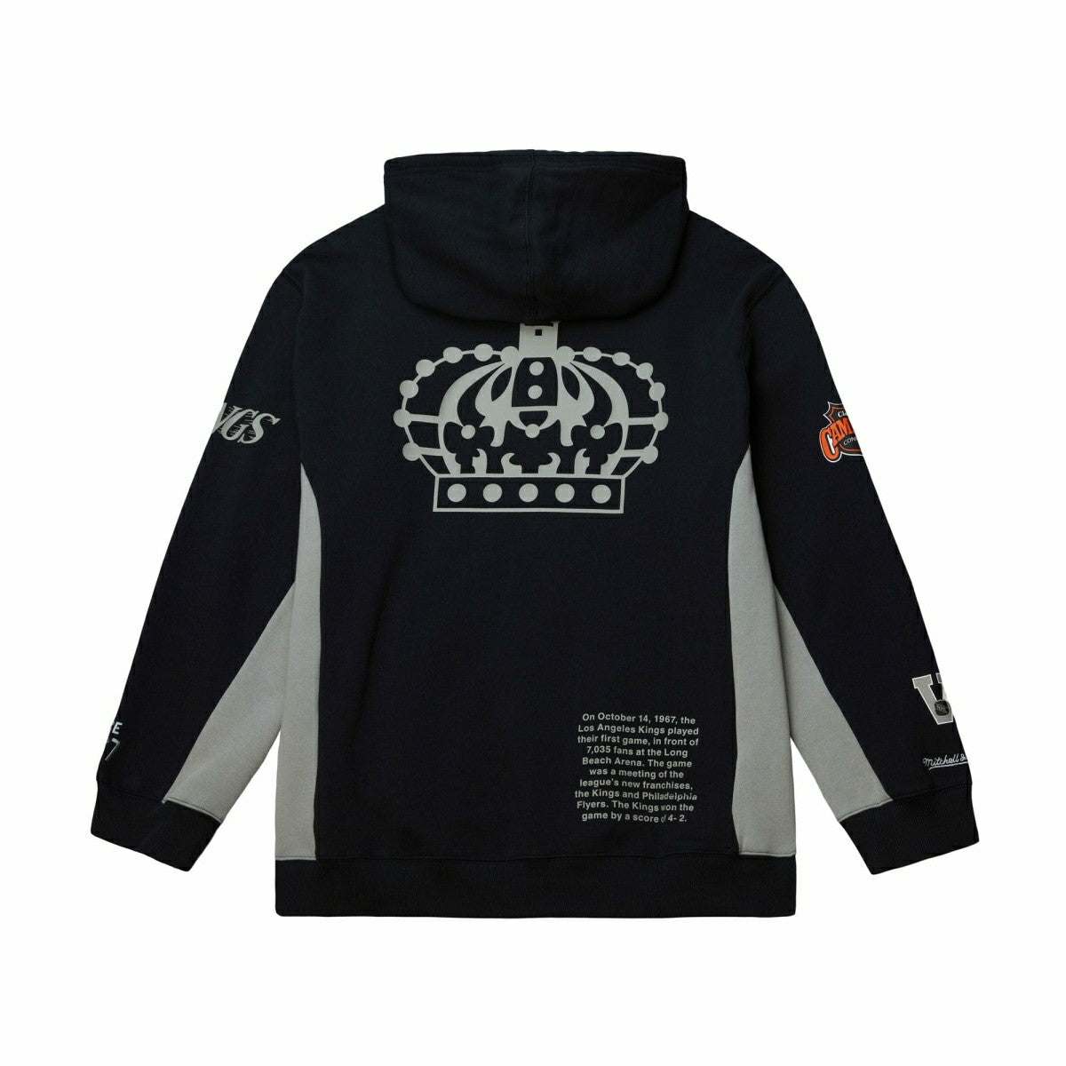 Los Angeles Kings Mitchell & Ness Team Origins NHL Hoodie Black - Taass on sale