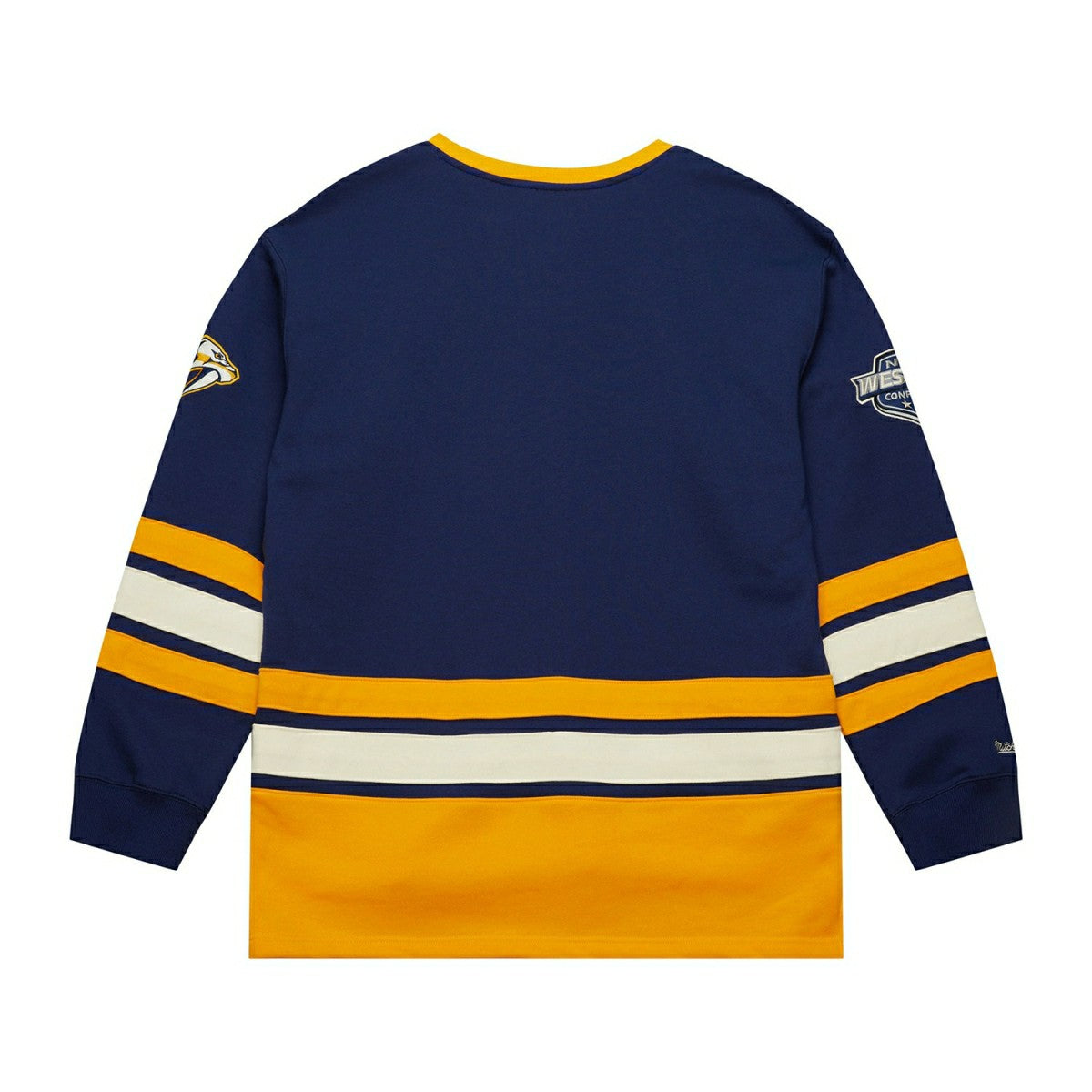Nashville Predators Mitchell & Ness Heritage NHL Lace-Up Jersey Crew - Taass discount