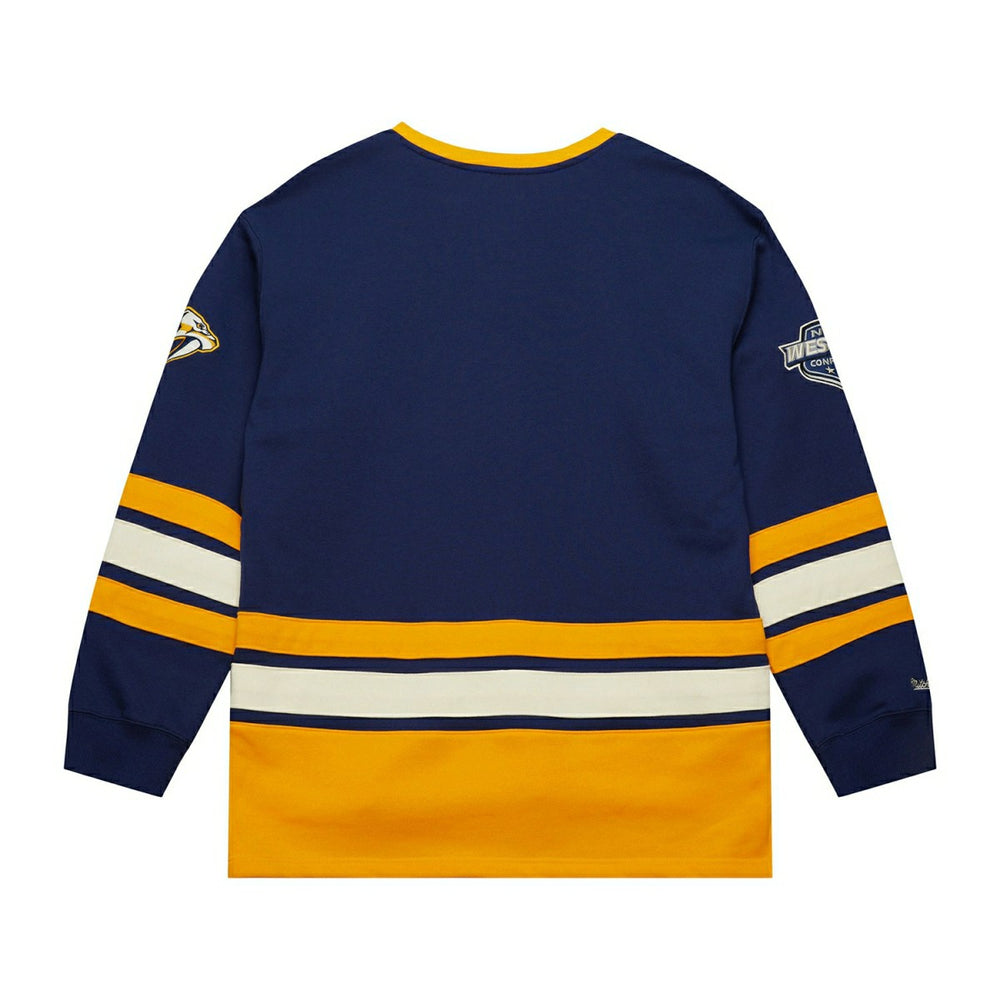 Nashville Predators Mitchell & Ness Heritage NHL Lace-Up Jersey Crew - Taass discount