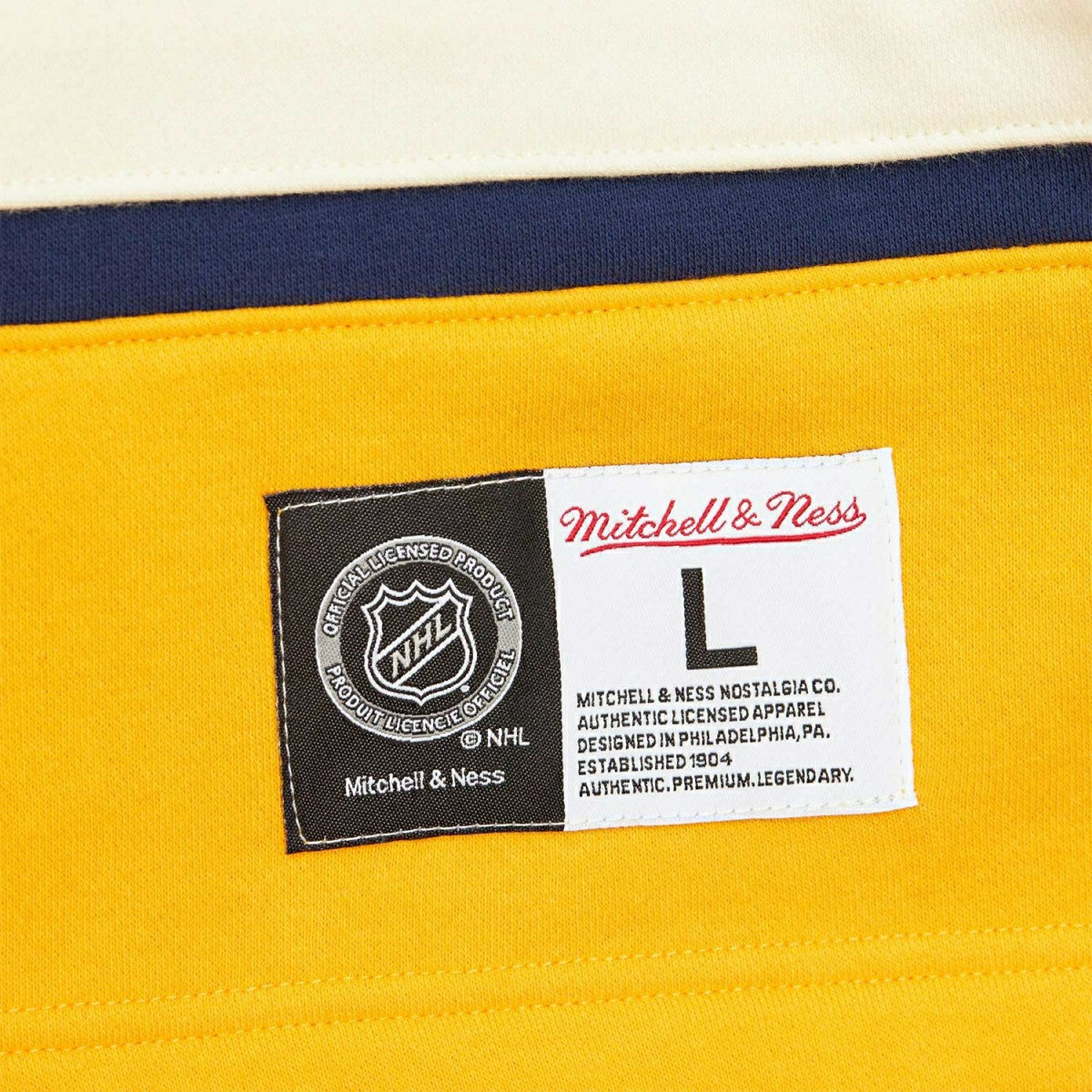 Nashville Predators Mitchell & Ness Heritage NHL Lace-Up Jersey Crew - Taass discount