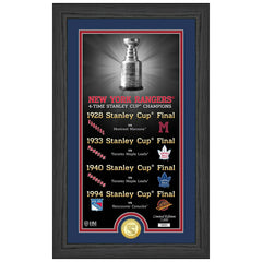 New York Rangers Stanley Cup Legacy Bronze Coin Framed NHL Photo - Taass sale