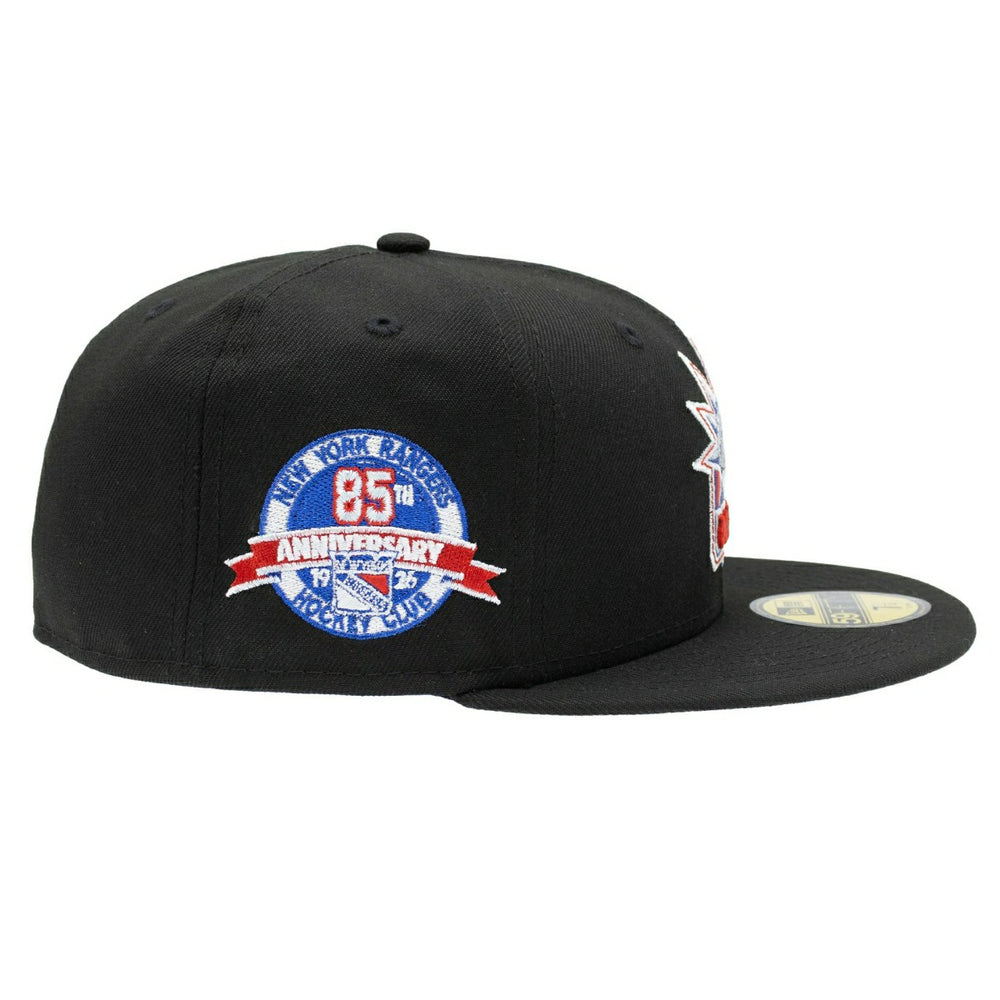 New York Rangers 85th Anniversary 59FIFTY Fitted NHL Cap Black - Taass outlet